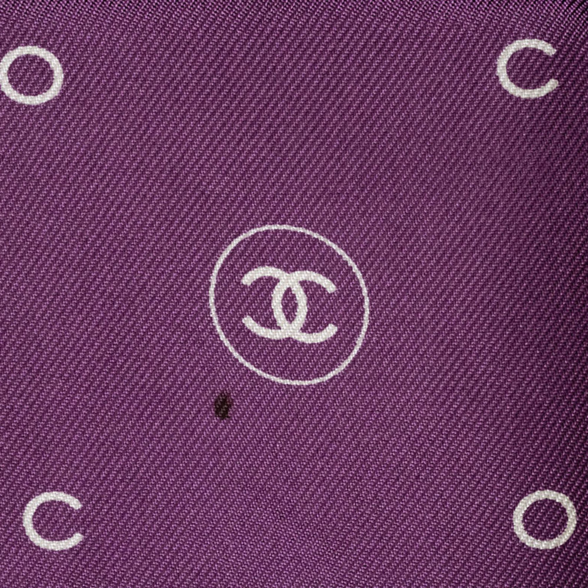 Chanel Hair Scarf with Scrunchie Purple Women's CHANEL