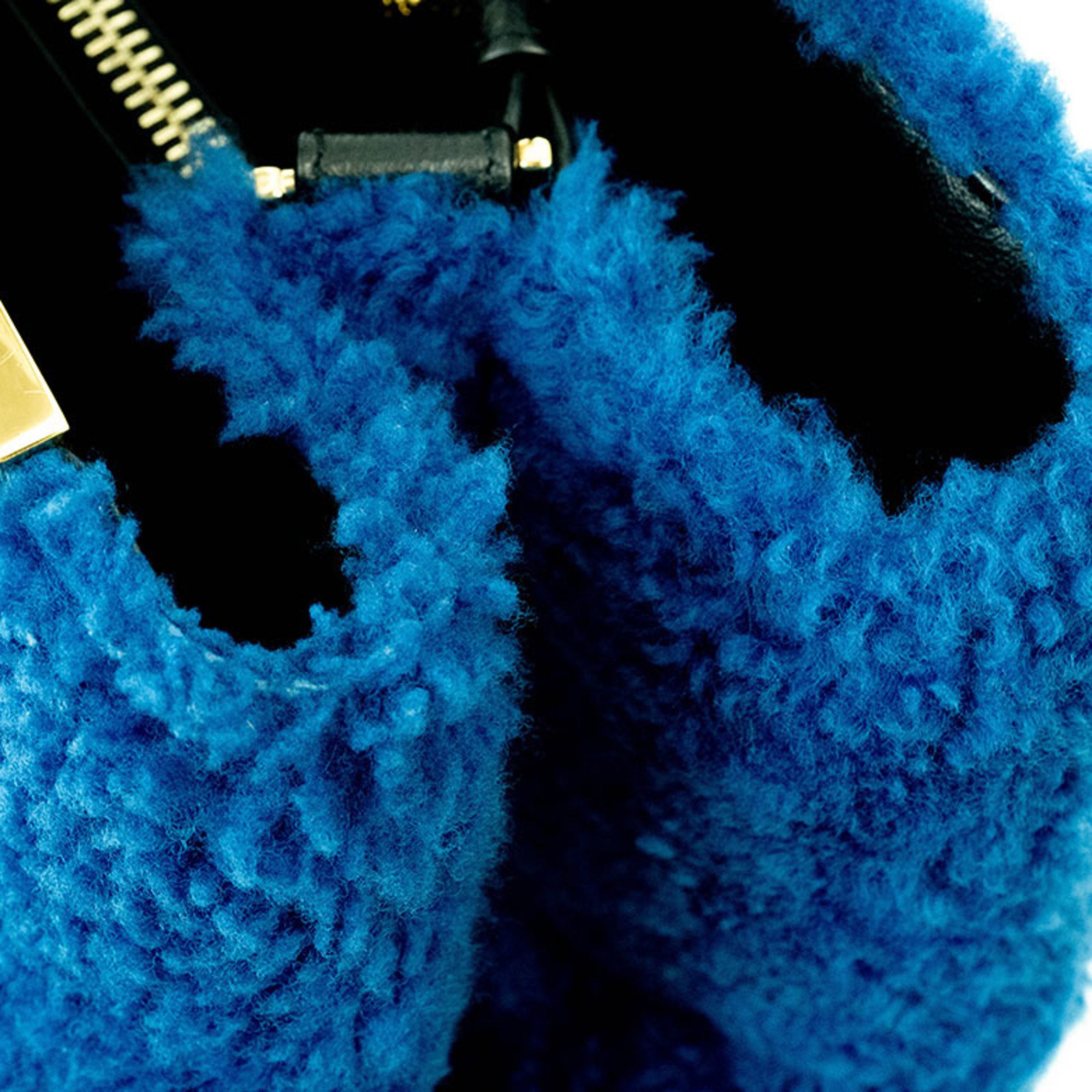FENDI Twojours Handbag Blue 8BH250 Women's
