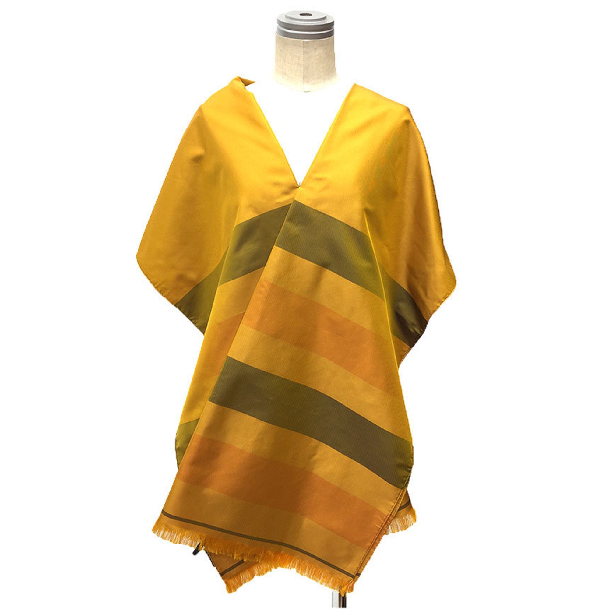 HERMES scarf shawl large silk yellow ladies aq10100 10010439