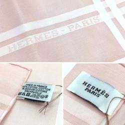 HERMES handkerchief MOUCH JACHERMES PARIS 100% cotton ROSE CLAIR pink H068500G 09 pocket square neckerchief bandana aq10032