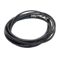 BVLGARI Bulgari Leather Choker Double Bracelet 2WAY Black aq10025 10013667