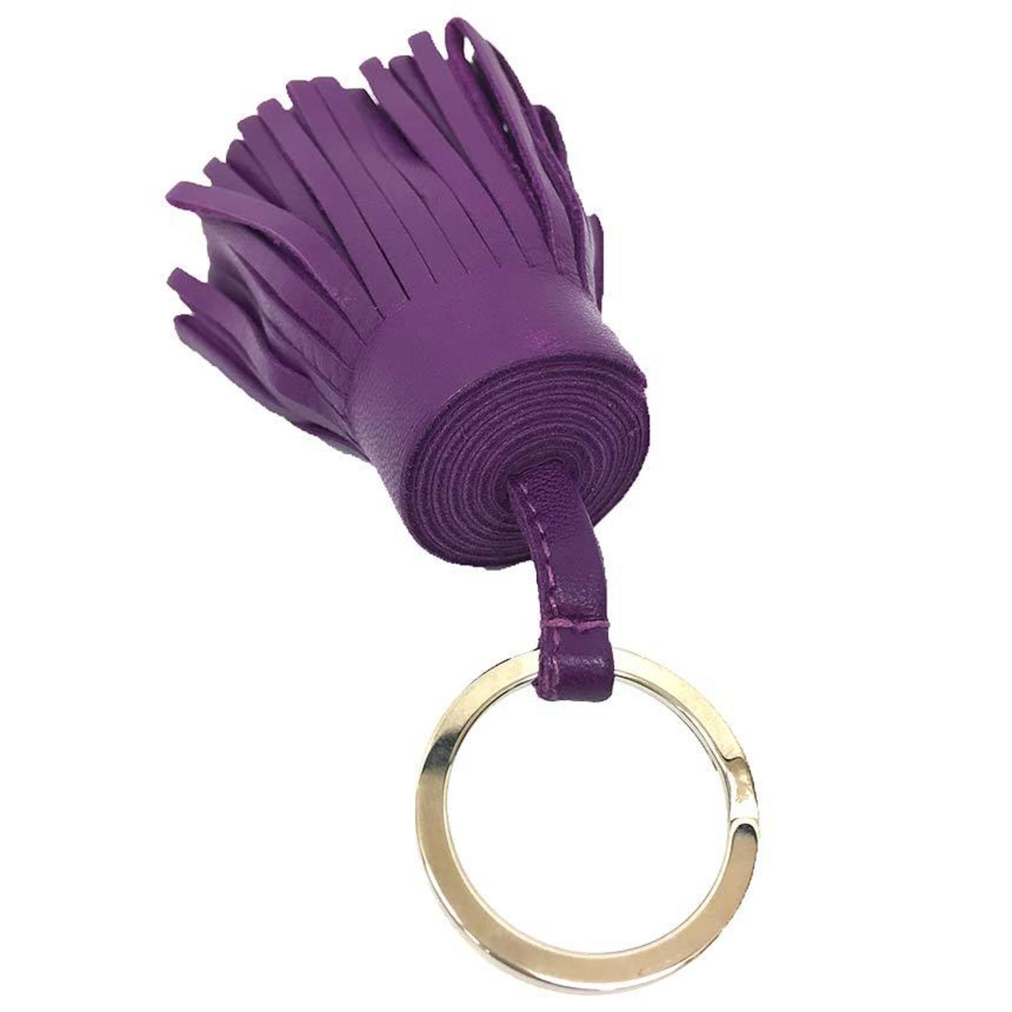 HERMES Carmen Key Ring Holder Charm Anjou Milo Leather Purple (VIOLET) Wallet aq10132 10013465