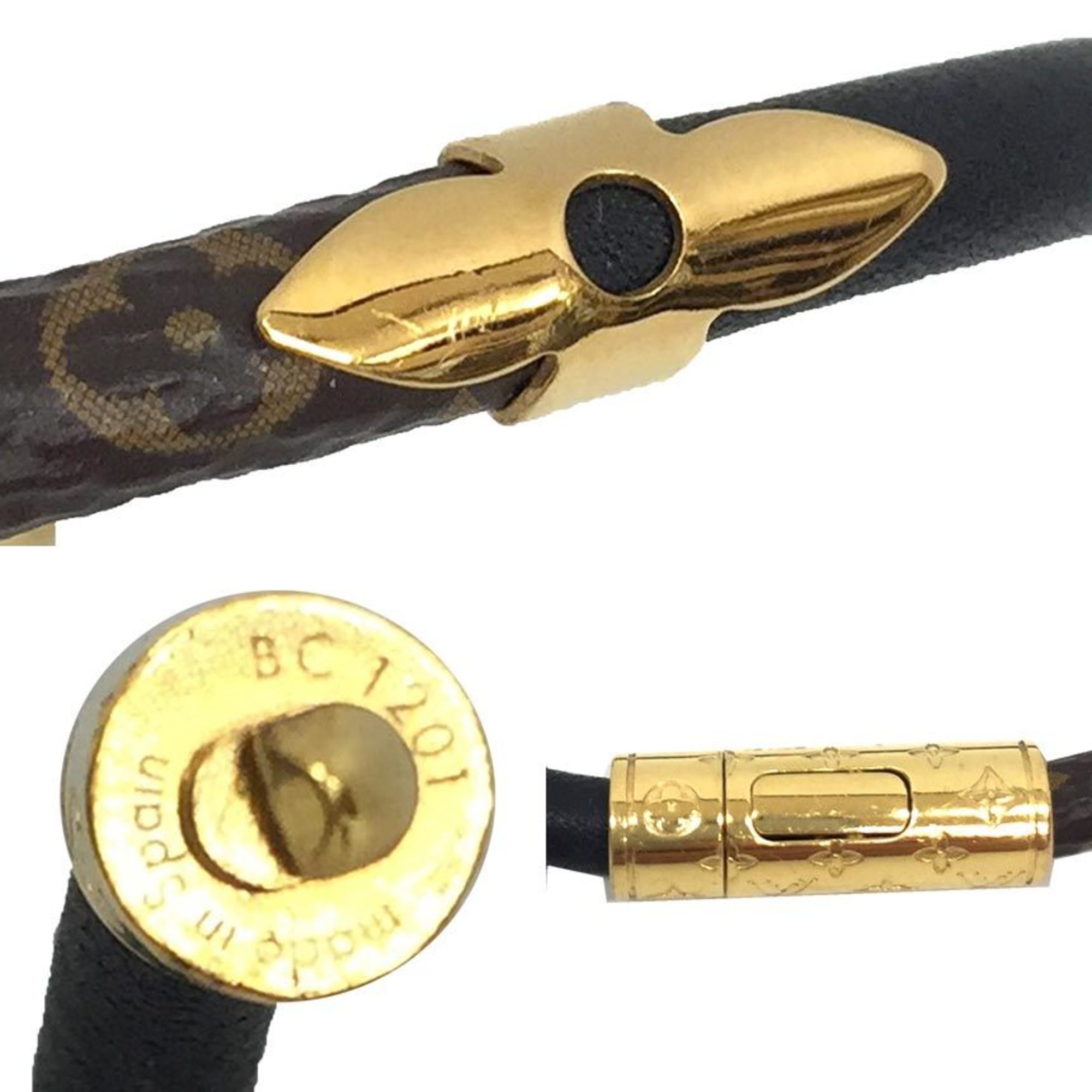 LOUIS VUITTON Louis Vuitton Monogram Bracelet Daily Confidential M8276F Bangle 17cm aq10016 10013386