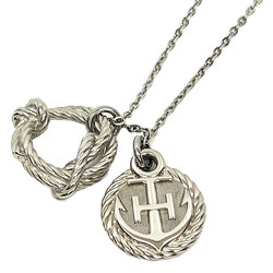 HERMES Cordage Rope Necklace Pendant Silver Color aq10109 10006190