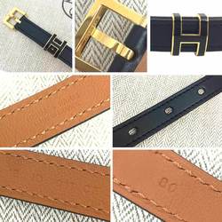 HERMES Leather Belt "Pop H" Cloute 15 Size 80 Black B Mark aq10110 10013696