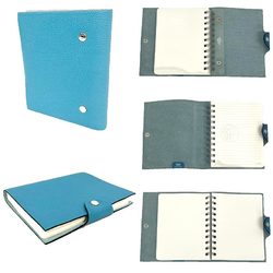 HERMES Ulysse PM Togo Blue Jean Planner Cover Agenda Notebook with Refill aq10104 10007170