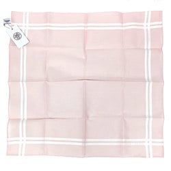HERMES Handkerchief MOUCHOIR PARIS ・Paris 100% Cotton ROSE CLAIR Pink Pocket Square Neckerchief Bandana aq10030