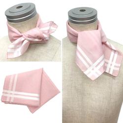 HERMES Handkerchief MOUCHOIR PARIS ・Paris 100% Cotton ROSE CLAIR Pink Pocket Square Neckerchief Bandana aq10030