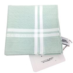HERMES Handkerchief MOUCHOIR PARIS ・Paris 100% cotton VERT AMANDE Light green Pocket square Neckerchief Bandana aq10031