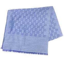 GUCCI Gucci 165904 GG pattern stole shawl muffler silk x wool Light Blue (165904-3G646-4769) Men's Women's women's aq10022 10009436