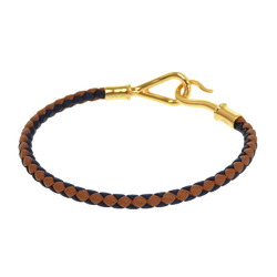 Hermes Jumbo Bracelet Brown Black Leather 0216 HERMES