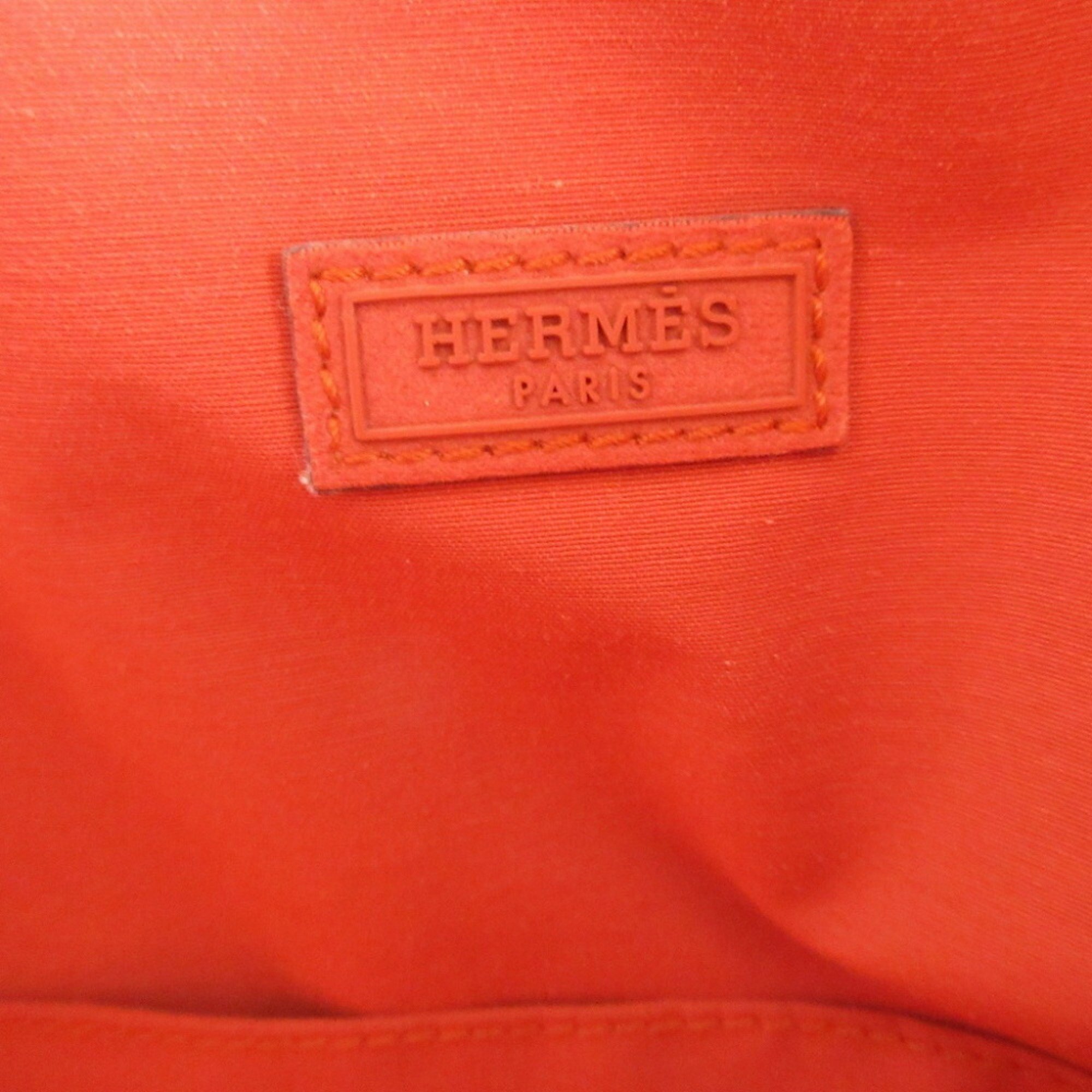 Hermes Bolide Pouch GM Canvas Orange 0578HERMES