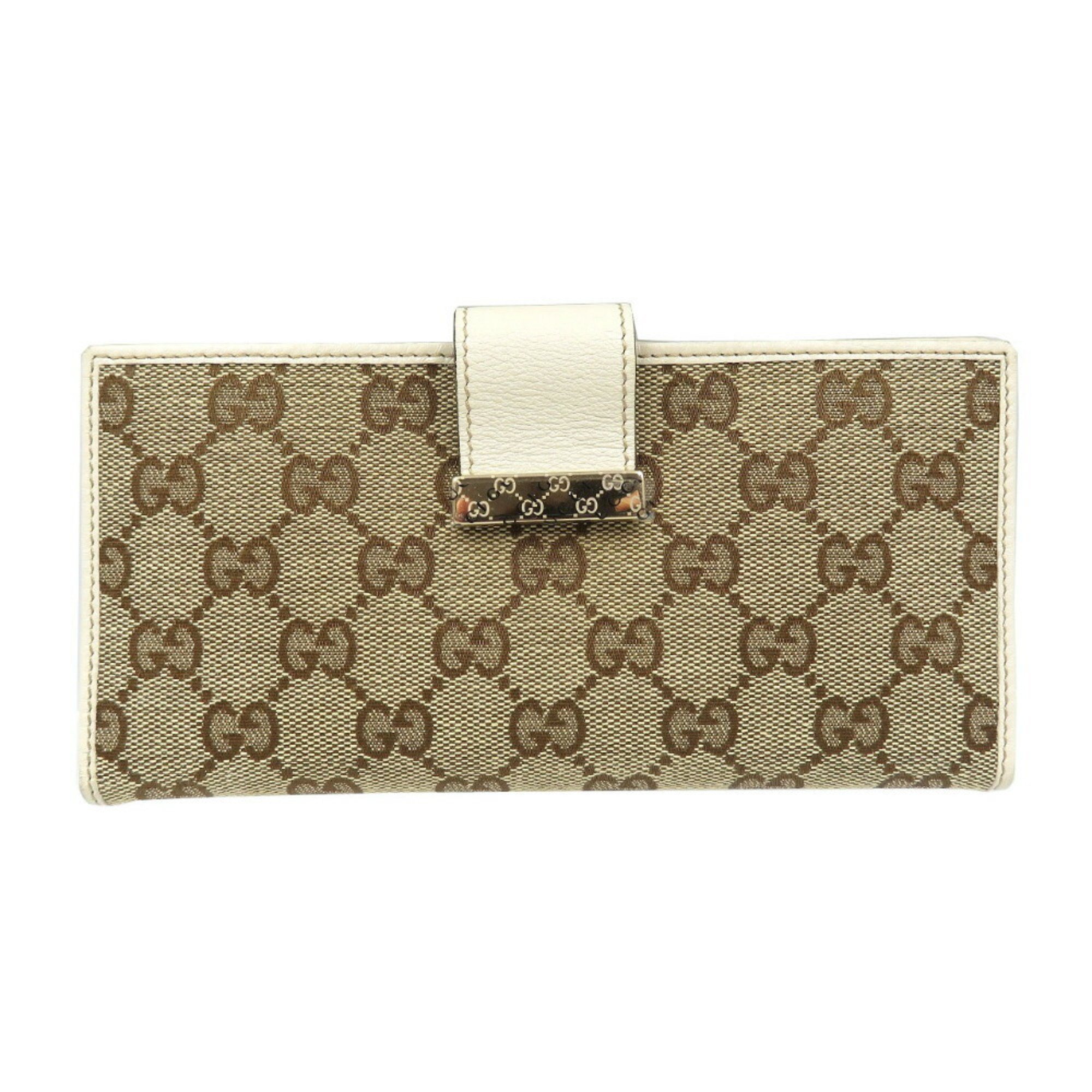 Gucci Continental Wallet 212096 GG Canvas Beige Long 0081GUCCI