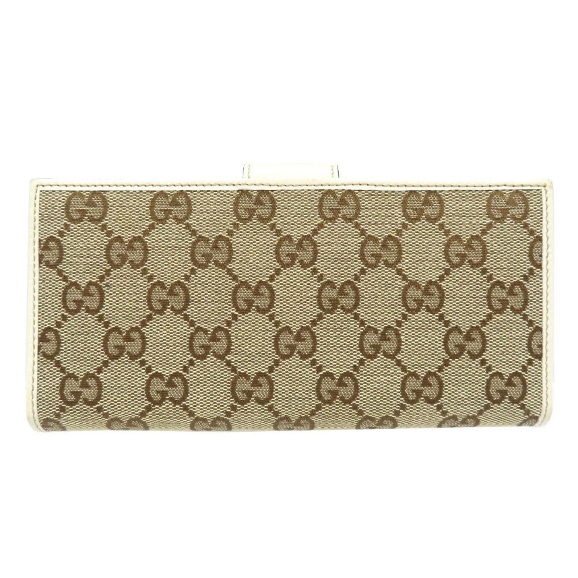 Gucci Continental Wallet 212096 GG Canvas Beige Long 0081GUCCI