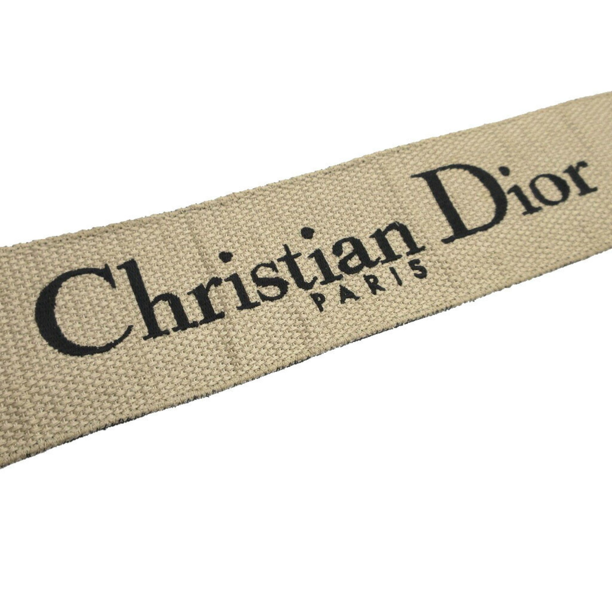 Christian Dior Canvas Leather Black Shoulder Strap 0283Christian