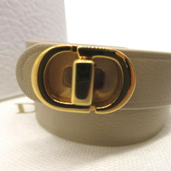 Christian Dior Dior 2-row bracelet 30 Montaigne leather S size beige 0128Dior
