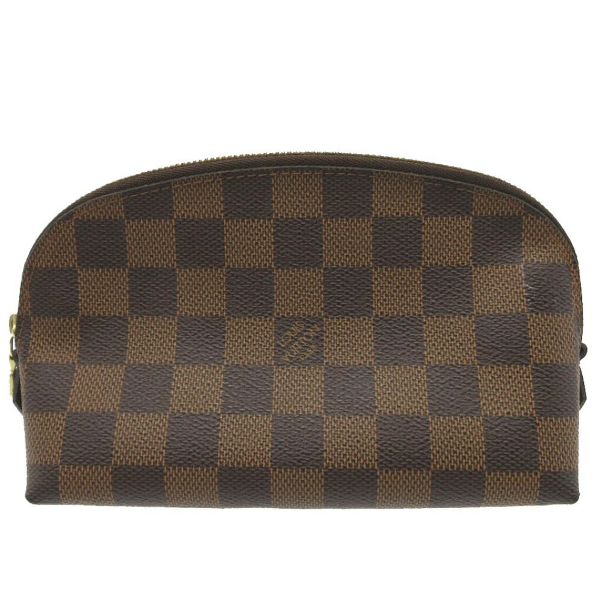 Louis Vuitton Pochette Tick PM Damier NBE M47516 Pouch Canvas Brown LV 0134LOUIS VUITTON