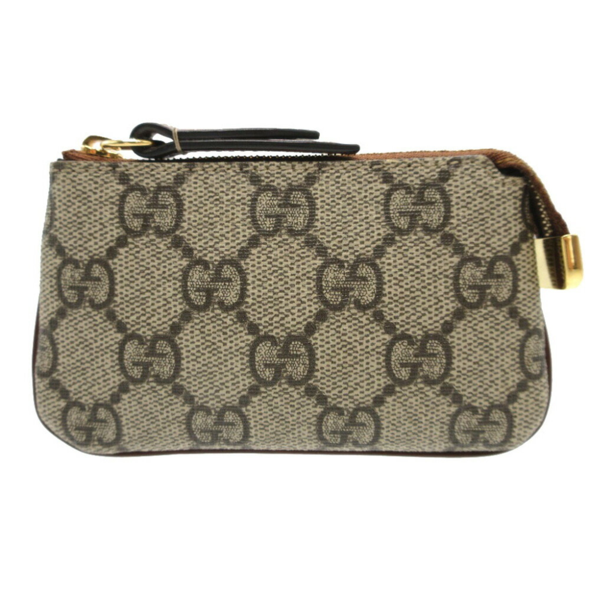 Gucci 447964 GG Supreme Beige Coin Case Wallet 0076GUCCI