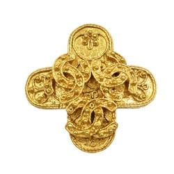 Chanel Triple Coco Mark 94A Metal Gold Brooch 0209CHANEL