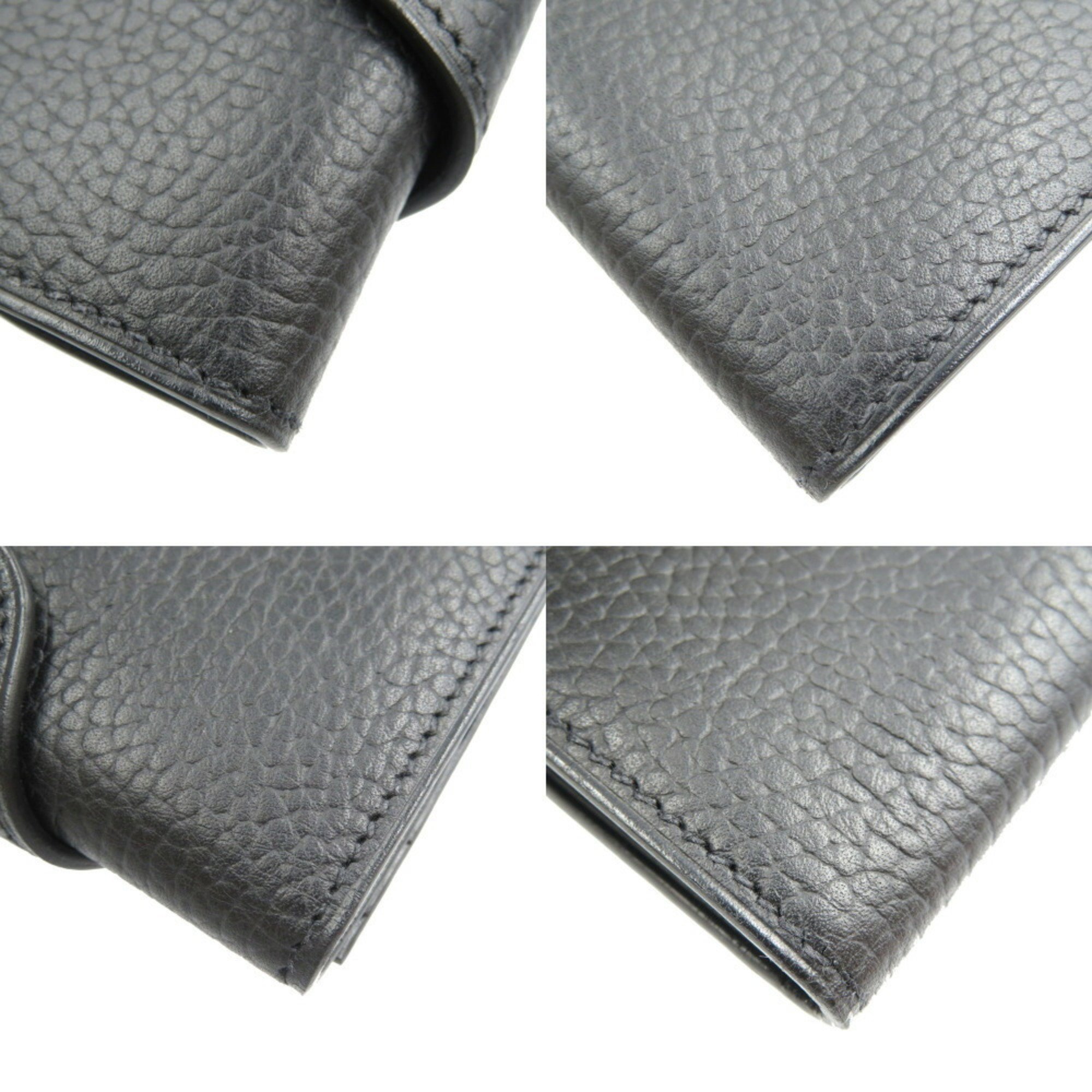 Hermes Iliad Compact Vache Black Card Case 0203HERMES