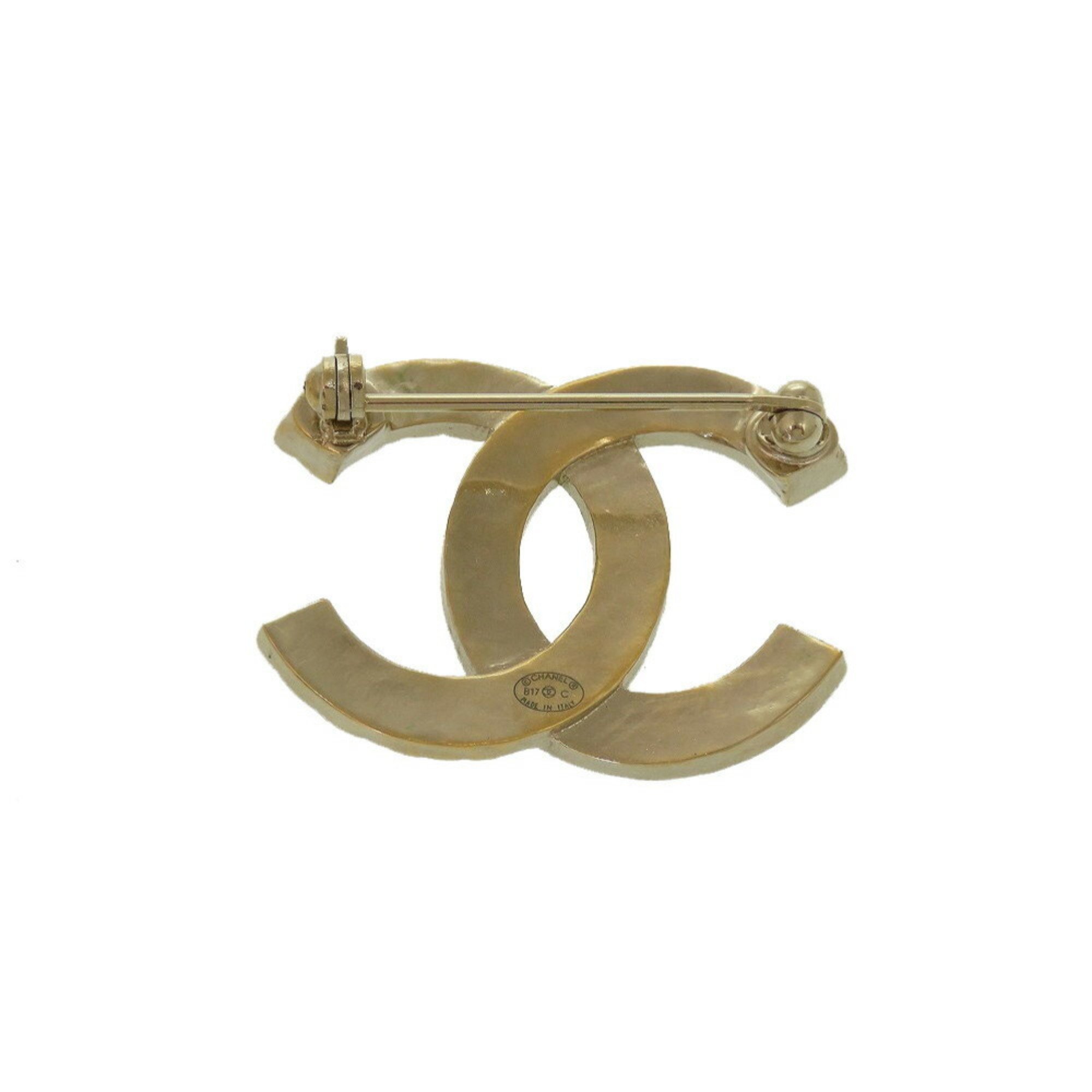 Chanel Coco Mark B17C Rhinestone Gold Brooch 0183 CHANEL