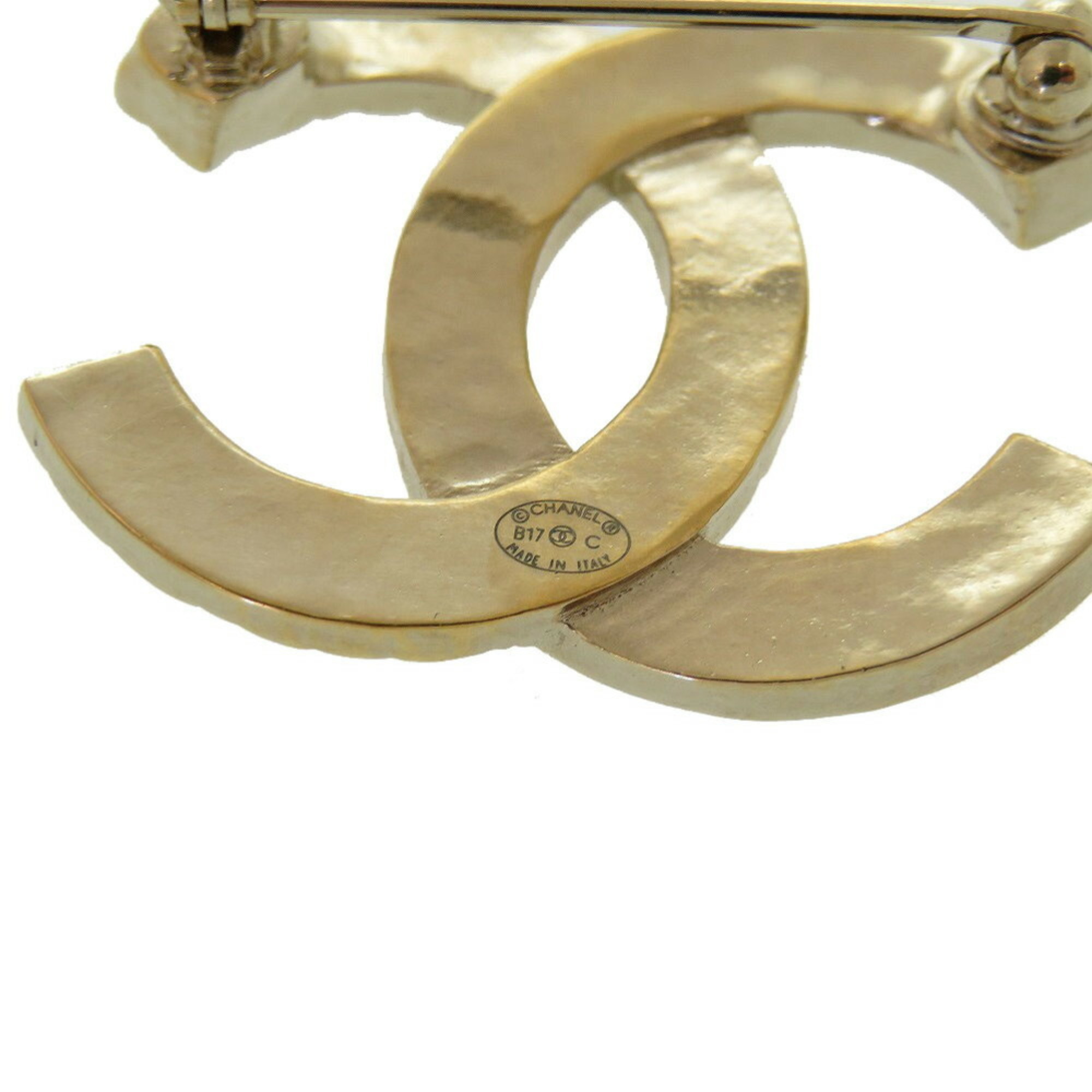 Chanel Coco Mark B17C Rhinestone Gold Brooch 0183 CHANEL