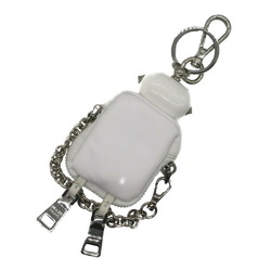 Prada Bag Charm Robot Keychain Triangle 1TR098 Nylon/Steel White 0101 WhitePRADA