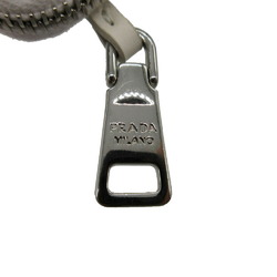 Prada Bag Charm Robot Keychain Triangle 1TR098 Nylon/Steel White 0101 WhitePRADA