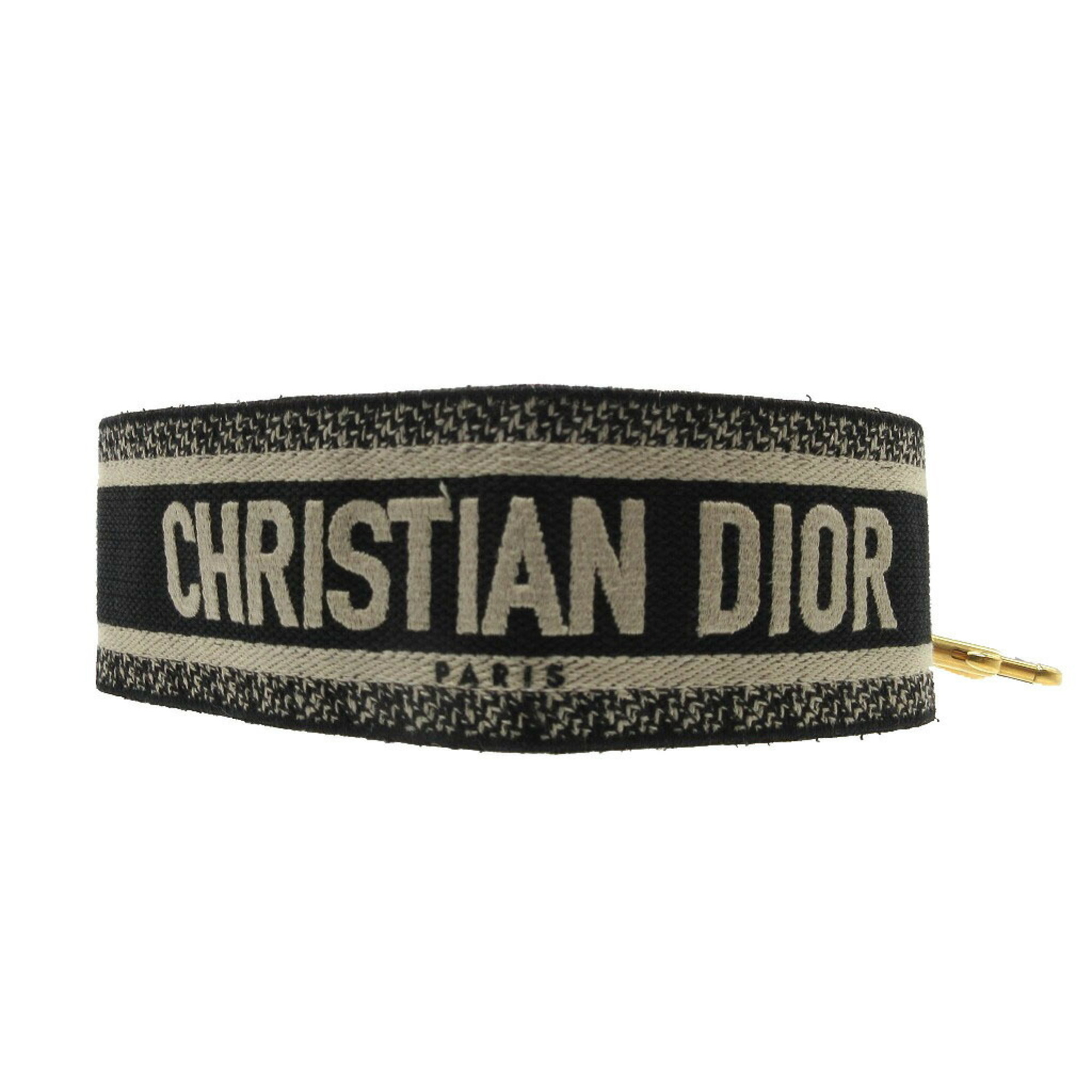 Christian Dior Canvas Leather Black Shoulder Strap 0284Christian
