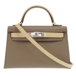 Hermes Kelly de Veau Epsom Etoupe Trench U Engraved () SPO Personal Order Handbag Bicolor 0668 HERMES 20 2