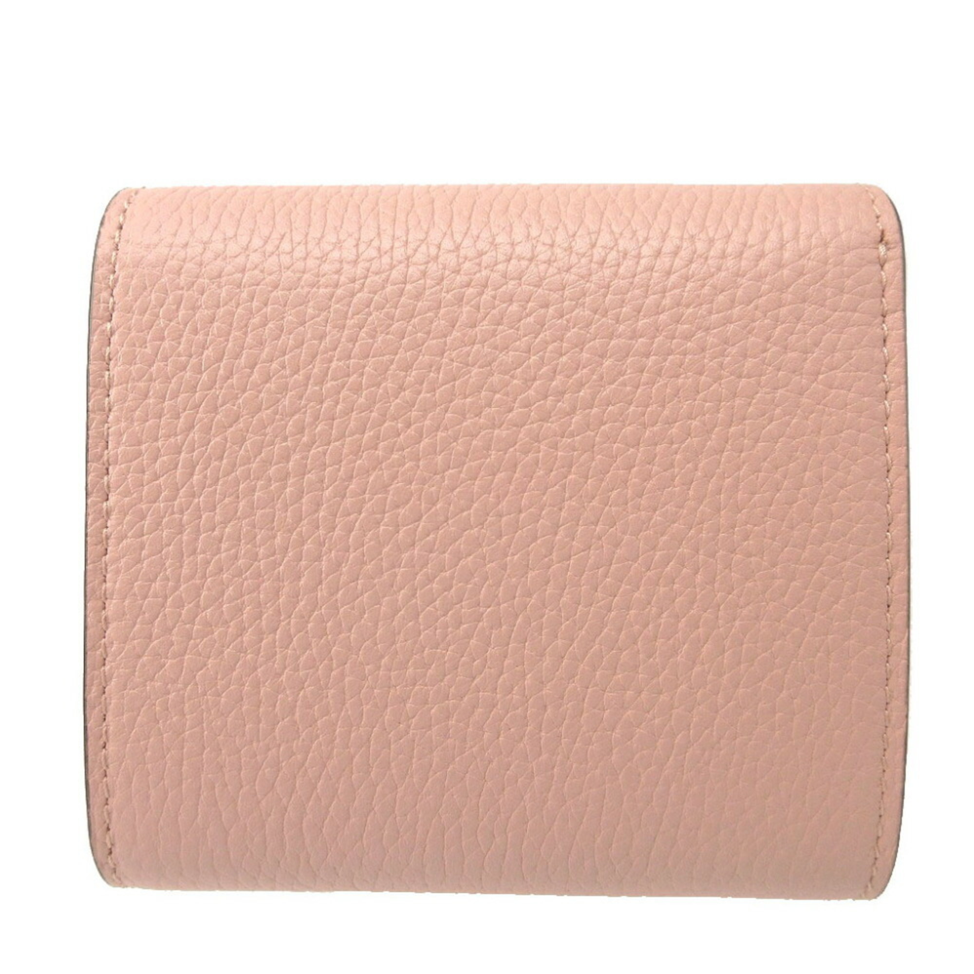 Gucci Horsebit 745981 Compact Wallet Leather Pink Bi-fold 0430GUCCI