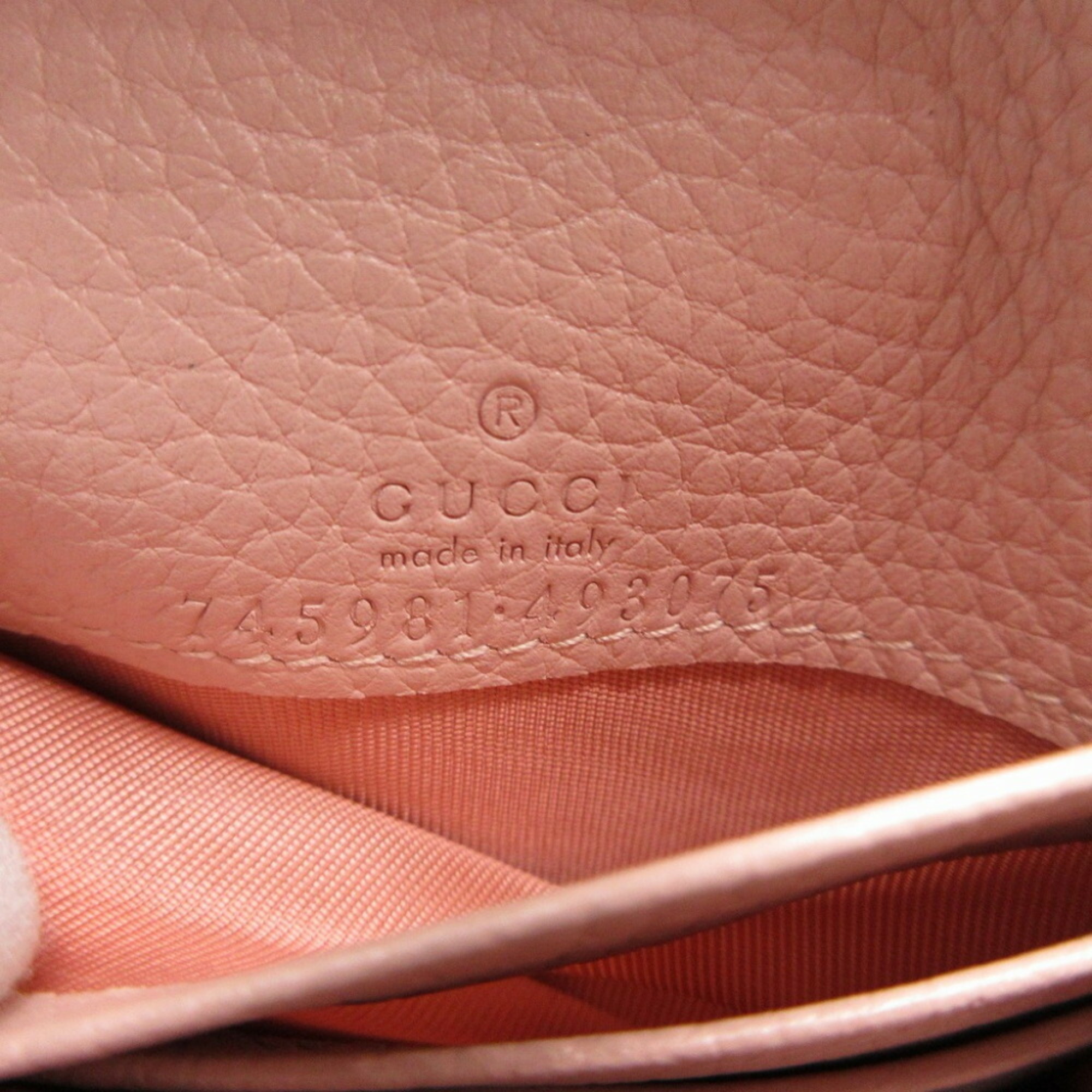 Gucci Horsebit 745981 Compact Wallet Leather Pink Bi-fold 0430GUCCI