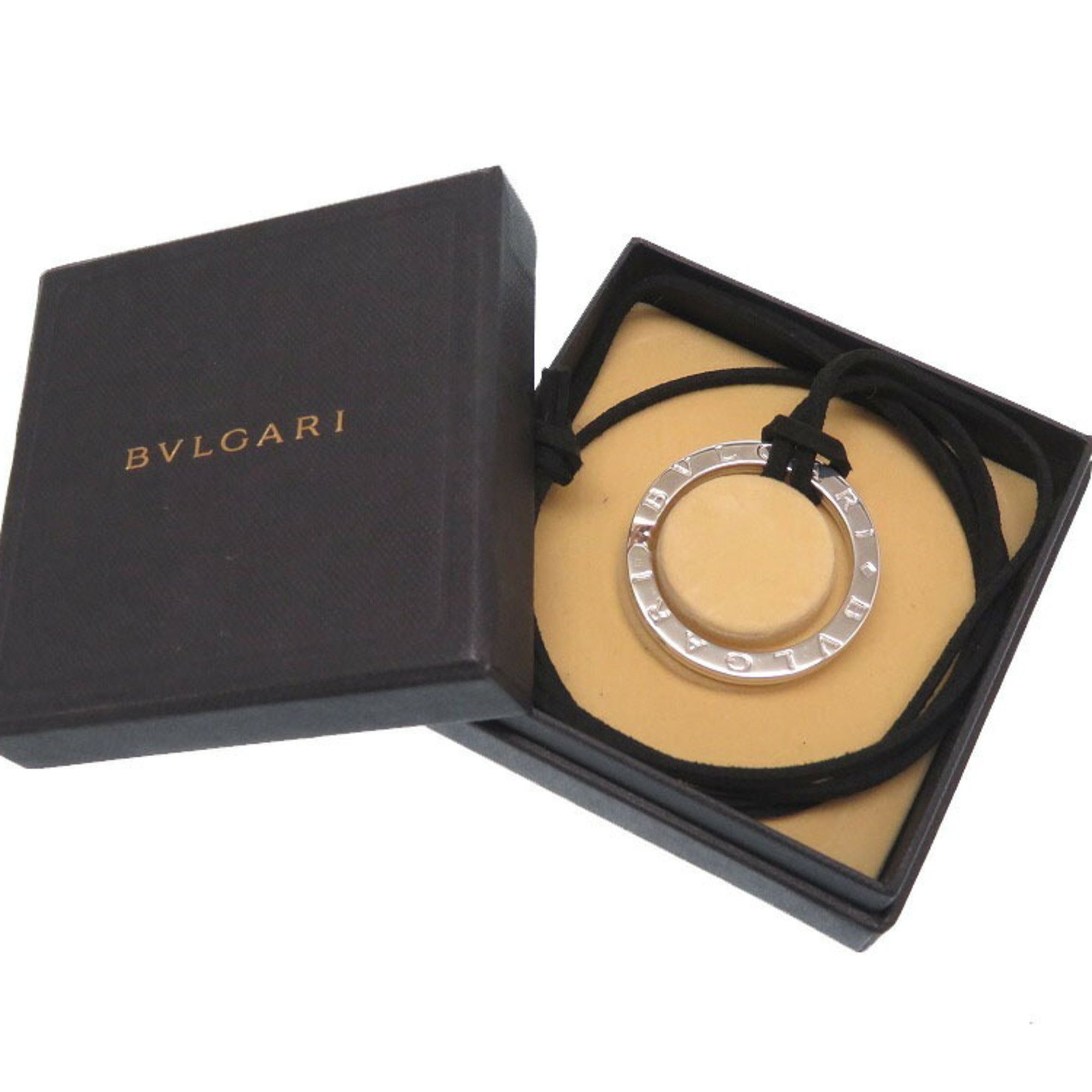 BVLGARI Key Ring Necklace Choker Silver 925 J0003