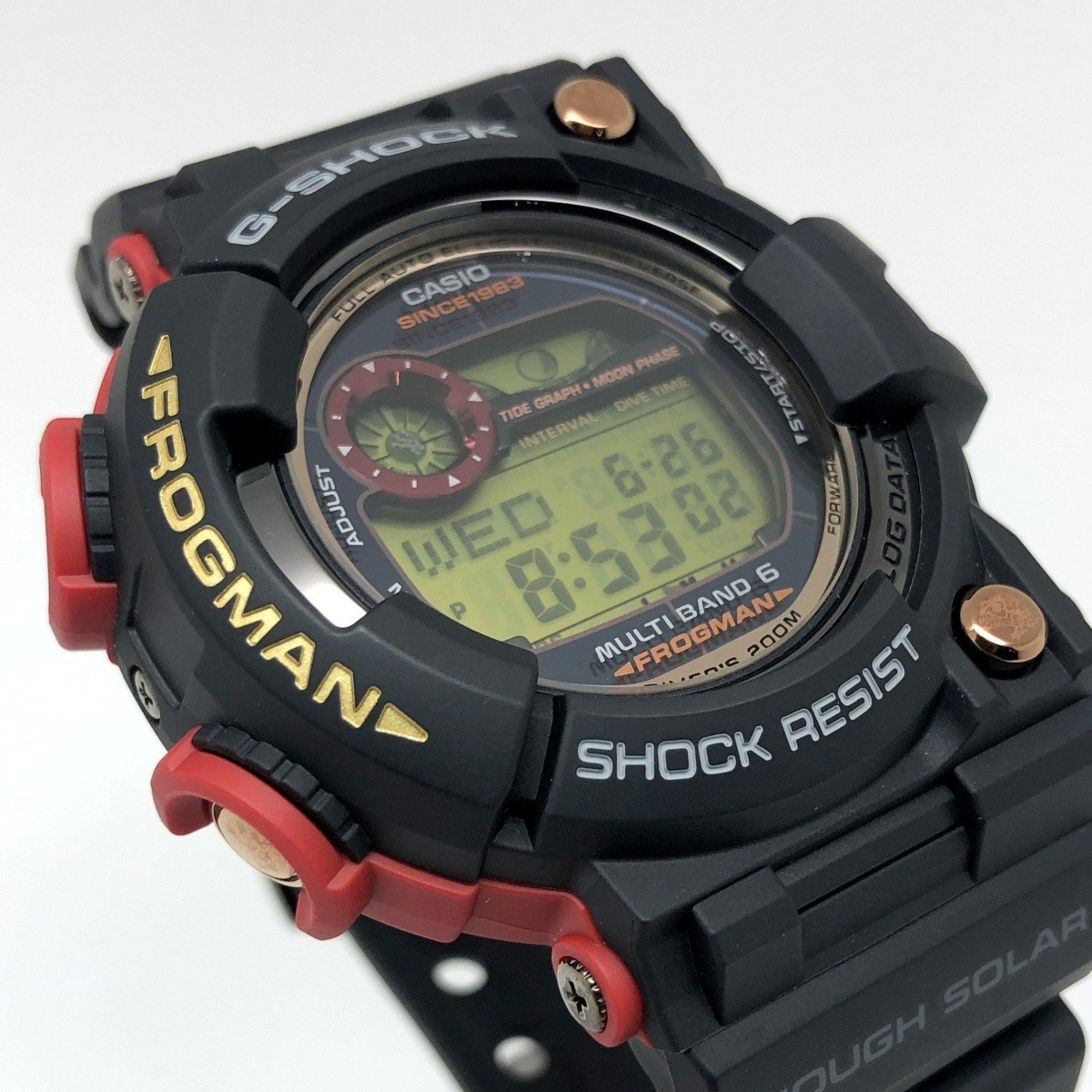 G-SHOCK CASIO Watch GWF-1035F-1 FROGMAN 35th ANNIVERSARY MAGMA OCEAN Frogman Anniversary Magma Ocean Black x Red Rose Gold Radio Solar Mikunigaoka Store