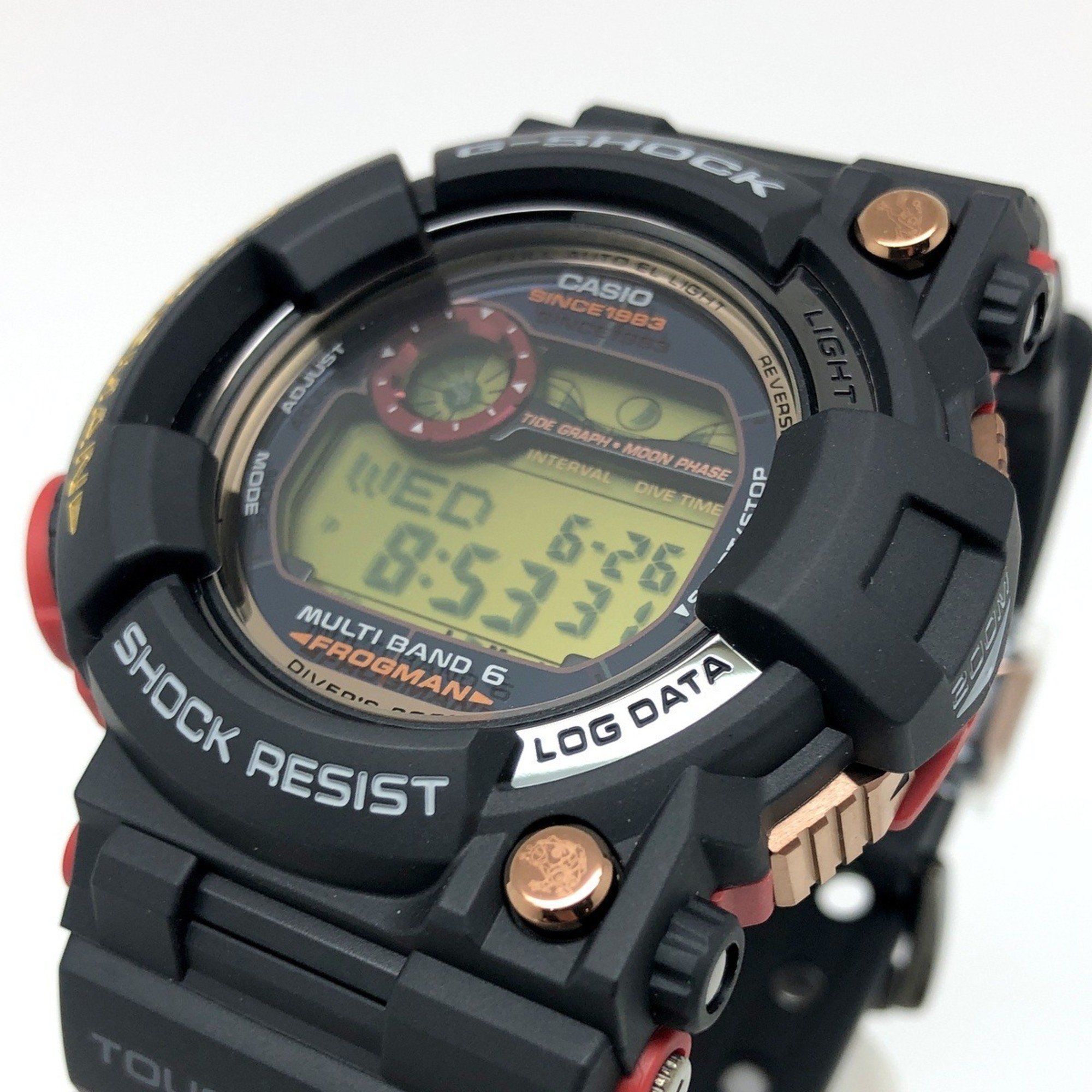 G-SHOCK CASIO Watch GWF-1035F-1 FROGMAN 35th ANNIVERSARY MAGMA OCEAN Frogman Anniversary Magma Ocean Black x Red Rose Gold Radio Solar Mikunigaoka Store