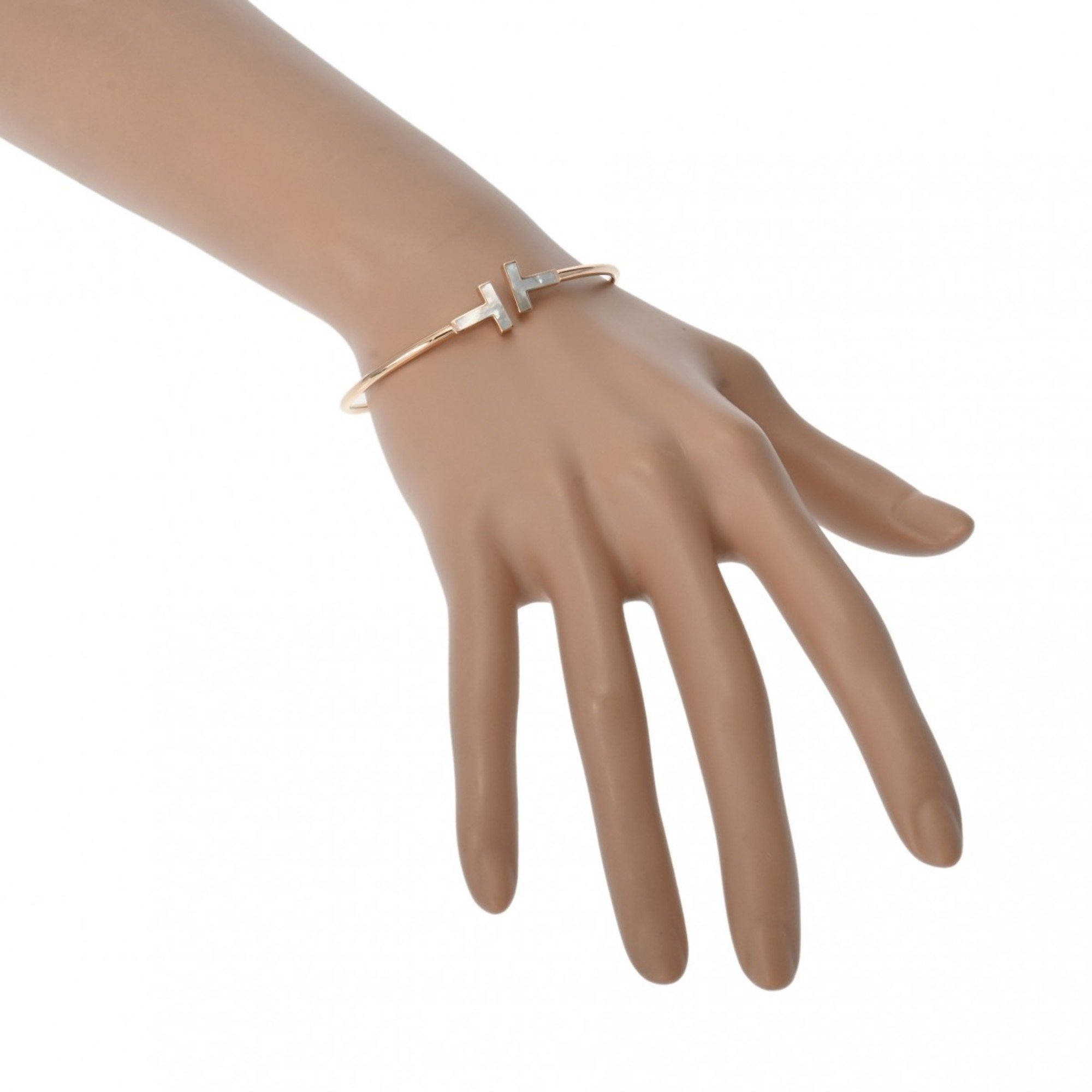 TIFFANY&Co. Tiffany T-Wire Mother of Pearl - Women's K18 Pink Gold Bracelet