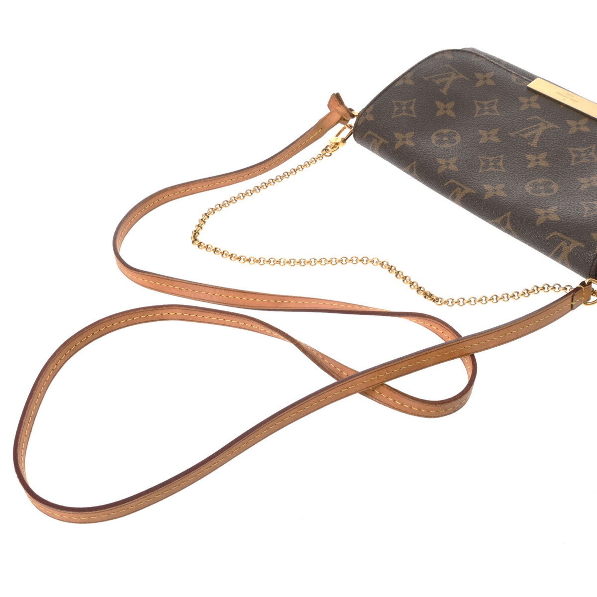 LOUIS VUITTON Louis Vuitton Monogram Favorite PM Brown M40717 Women's Canvas Shoulder Bag