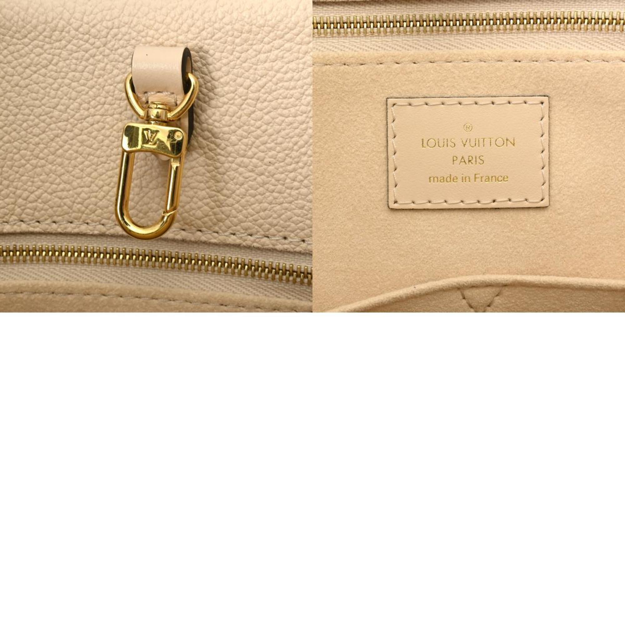 LOUIS VUITTON Louis Vuitton Monogram Empreinte On the Go MM Creme M46531 Women's Leather Handbag