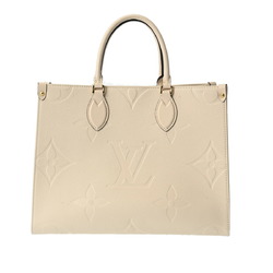 LOUIS VUITTON Louis Vuitton Monogram Empreinte On the Go MM Creme M46531 Women's Leather Handbag