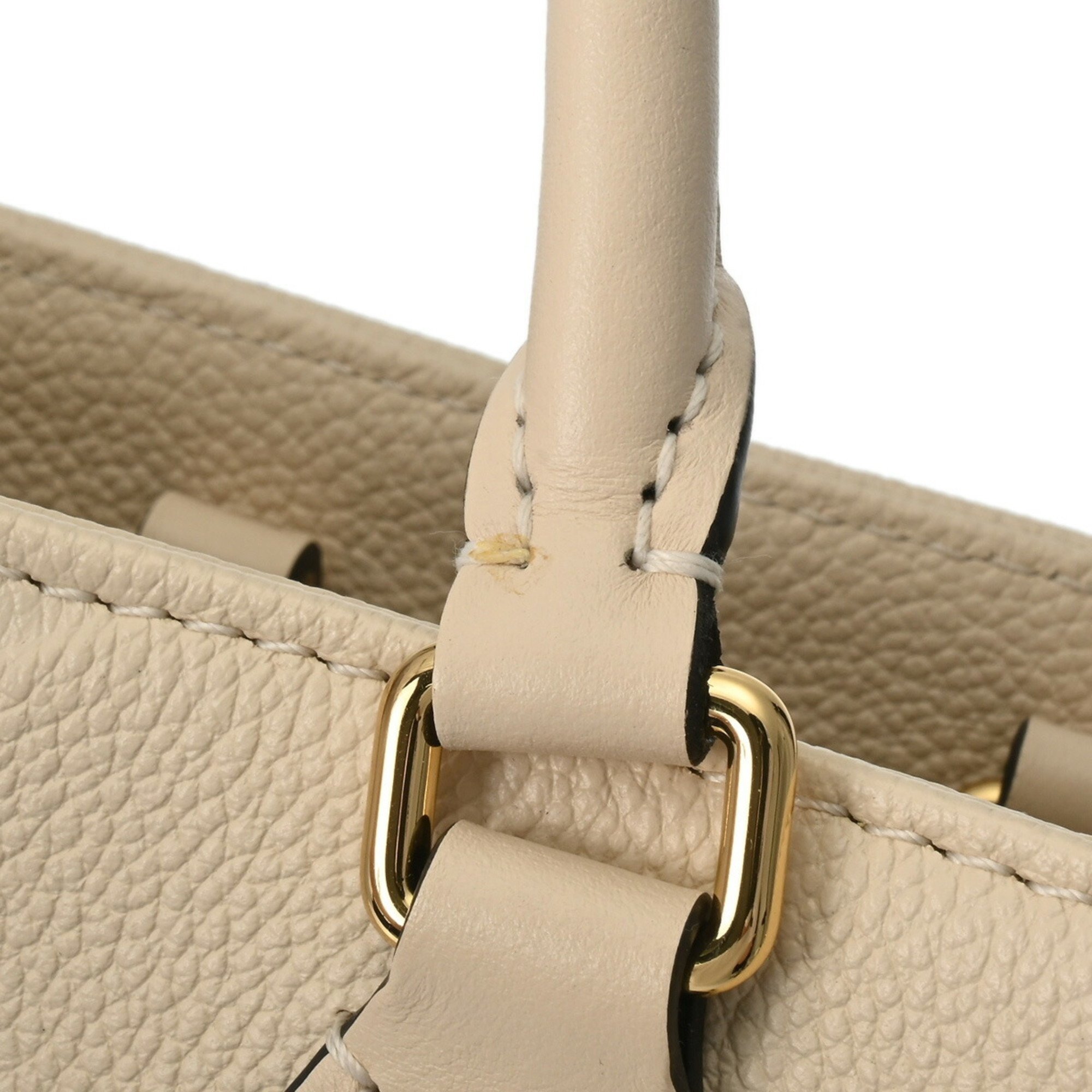 LOUIS VUITTON Louis Vuitton Monogram Empreinte On the Go MM Creme M46531 Women's Leather Handbag