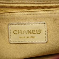 Chanel Shoulder Bag Chocolate Bar Chain Cotton Bordeaux Women's