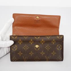 Louis Vuitton Long Wallet Monogram Pochette Porto Monnaie Credit M61725 Brown Men's Women's