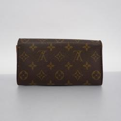 Louis Vuitton Long Wallet Monogram Pochette Porto Monnaie Credit M61725 Brown Men's Women's