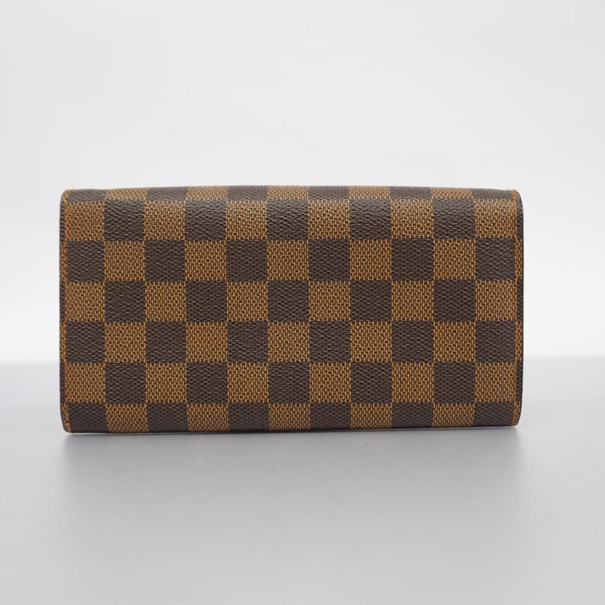 Louis Vuitton Long Wallet Damier Porto Monnaie Carte Credit M61725 Brown Women's