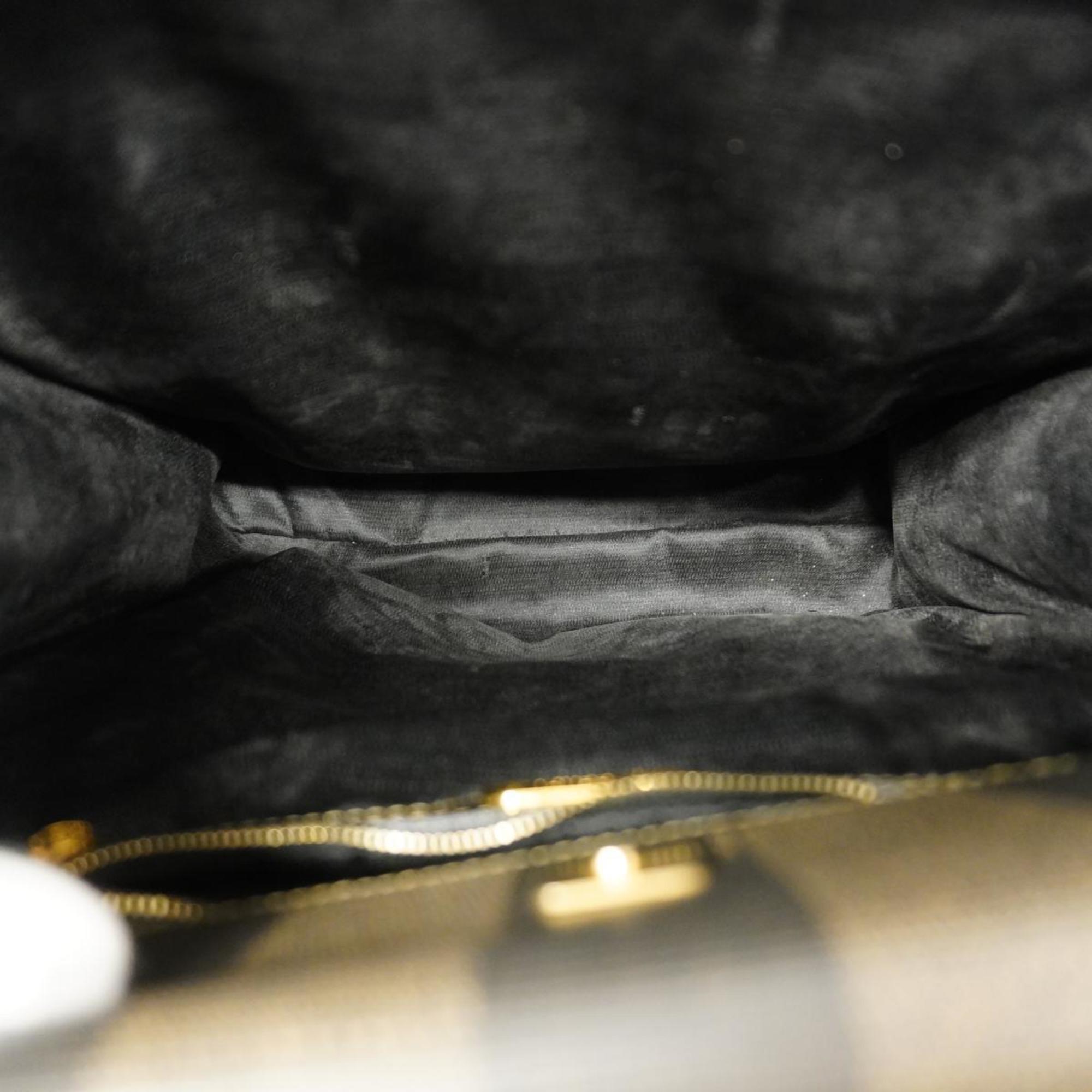 Fendi Shoulder Bag Pecan Khaki Black Women's