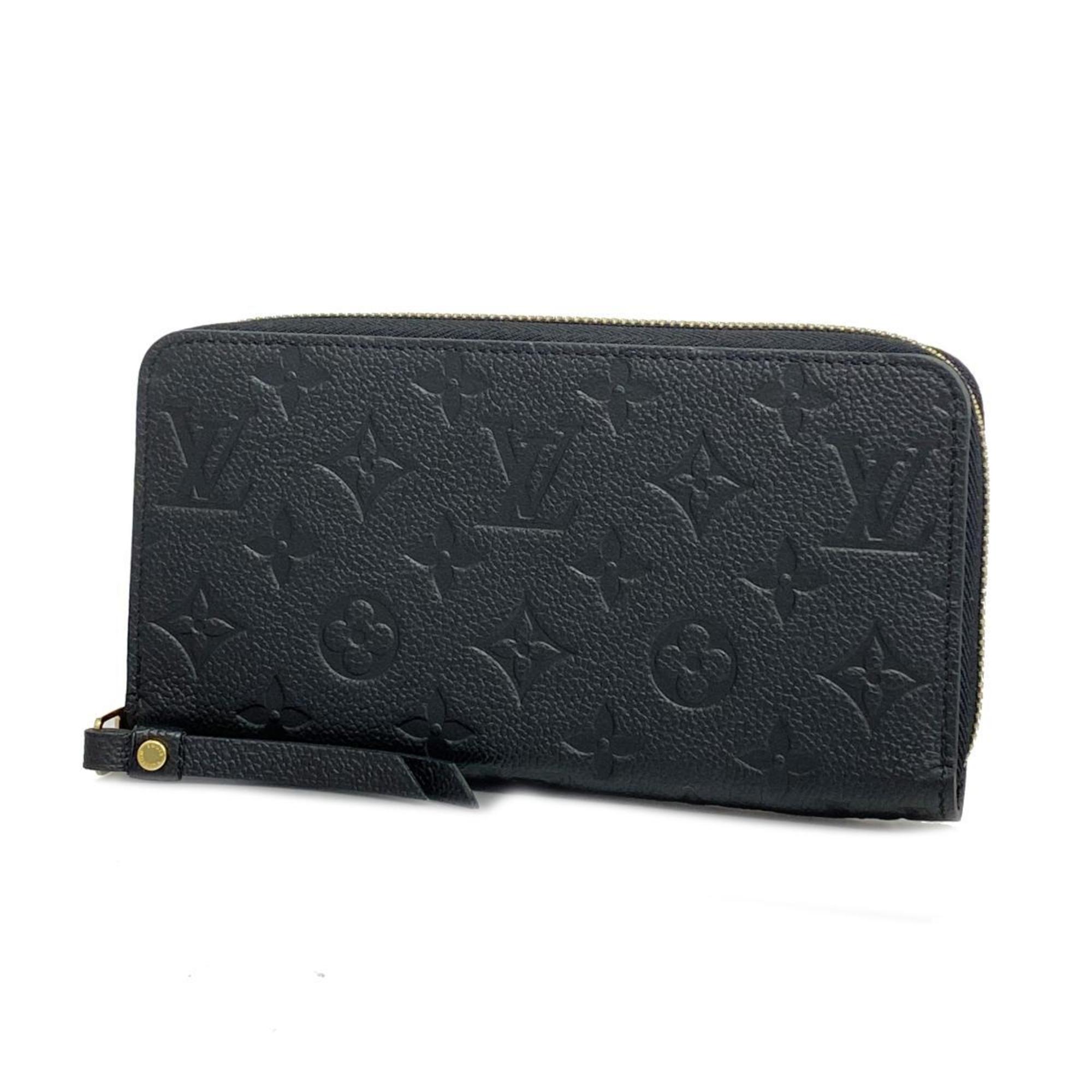 Louis Vuitton Long Wallet Monogram Empreinte Zippy M61864 Noir Ladies