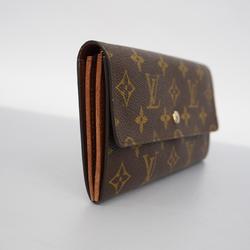 Louis Vuitton Long Wallet Monogram Porto Monnaie Credit M61723 Brown Ladies