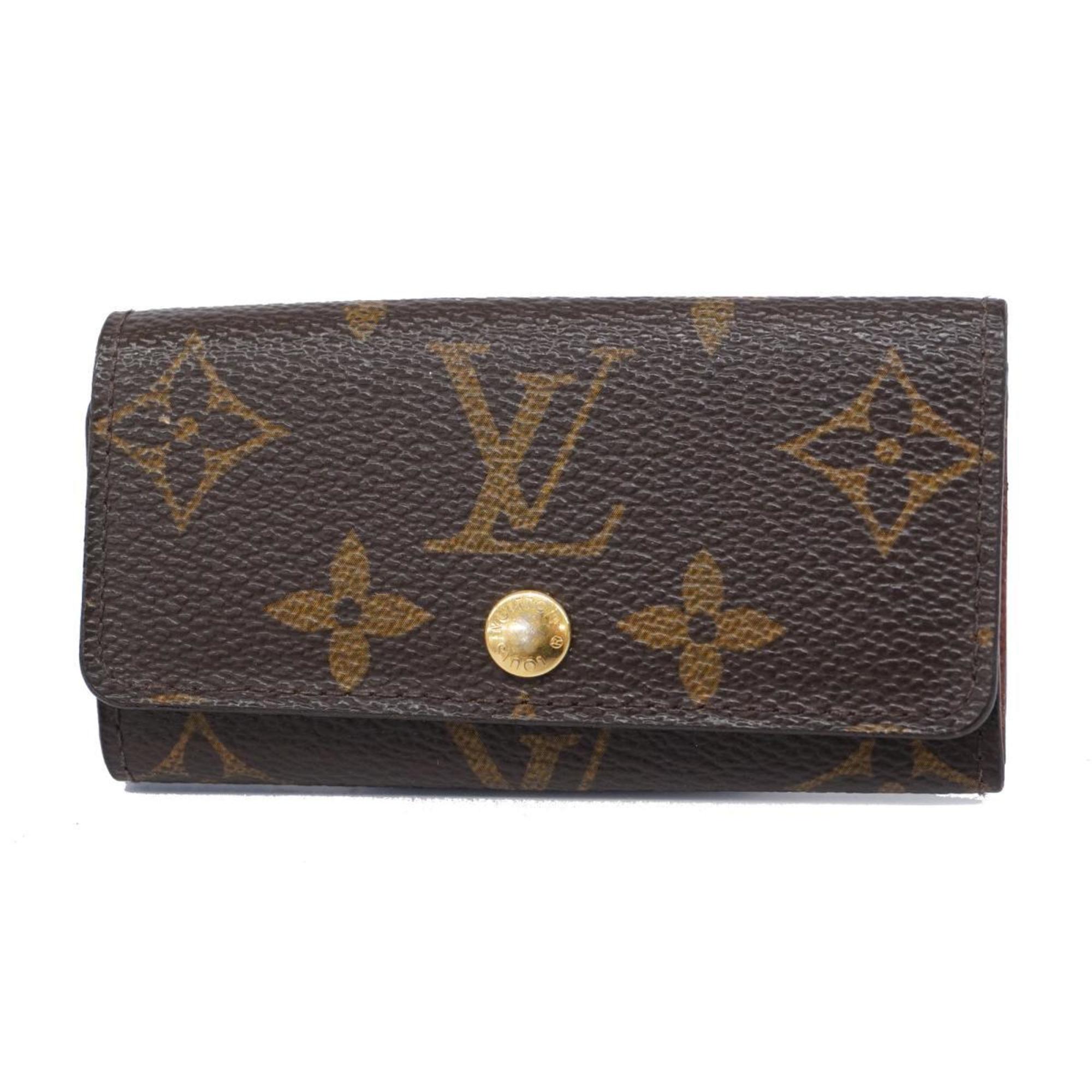 Louis Vuitton Key Case Monogram Multicle 4 M69517 Brown Men's Women's