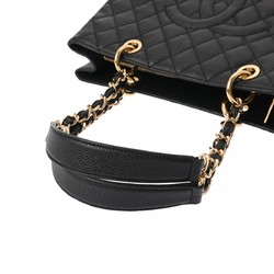 CHANEL GST Grand Tote Black A50995 Women's Caviar Skin Bag