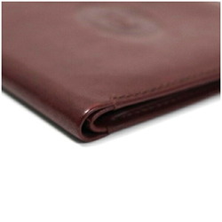 Cartier Must Line Bi-fold Wallet Bordeaux Leather CARTIER Unisex Women Men